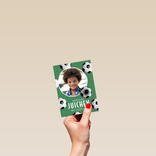Fotokaart voetbal verjaardag