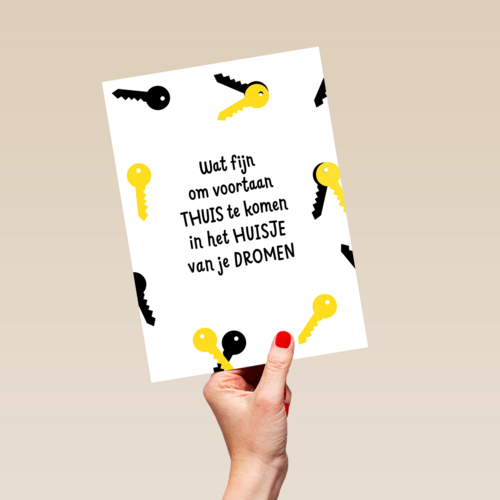 verhuisd kaart huisje van je dromen