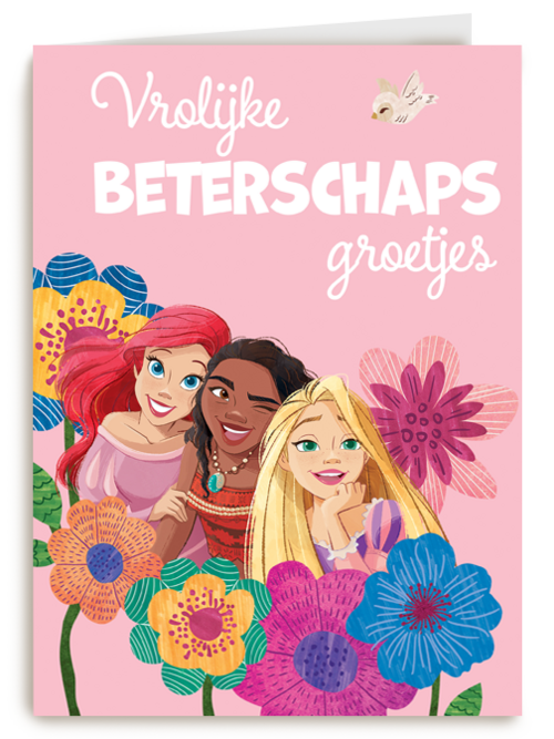 Princessenkaart met beterschapsgroetjes