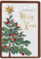 kerstkaart met kerstboom merry x mas