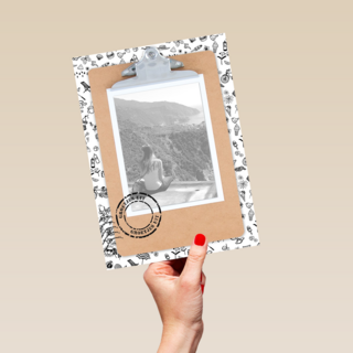 klembord vakantiefoto