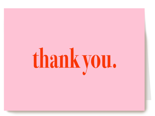 bedanktkaart thank you roze