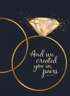 Huwelijk kaart And we created you in pairs