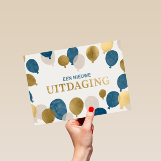 nieuwe baan kaart een nieuwe uitdaging