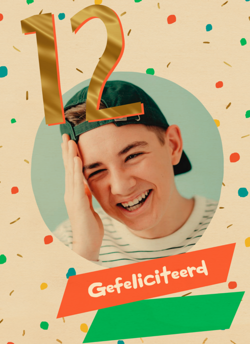 Gefeliciteerd 12 jaar fotokaart