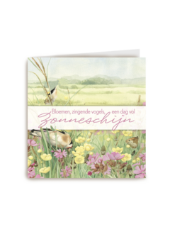 bloemen en zingende vogels
