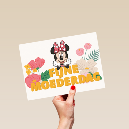 moederdag kaart minnie mouse fijne moederdag