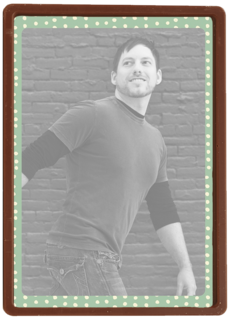 fotokaart staand groene rand met witte stippen