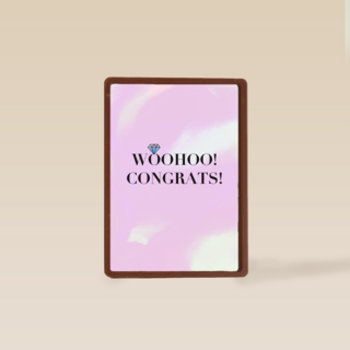 Trouwen felicitatiekaart woohoo congrats