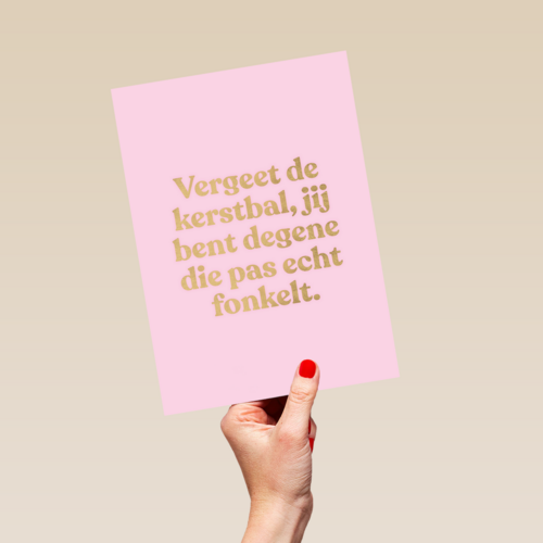 kerstkaart andc hip vergeet de kerstbal jij bent degene die fonkelt