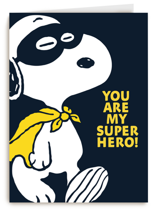 Snoopy complimentkaart you are my superhero