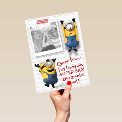 het leven zou saai zijn zonder minions kaart