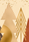 zakelijke kerstkaart met gouden kerstbomen