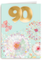 Turnowsky kaart met bloemen en vlinders 90 jaar