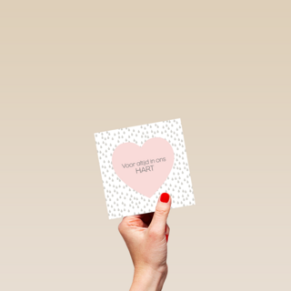 condoleance voor altijd in ons hart roze hart