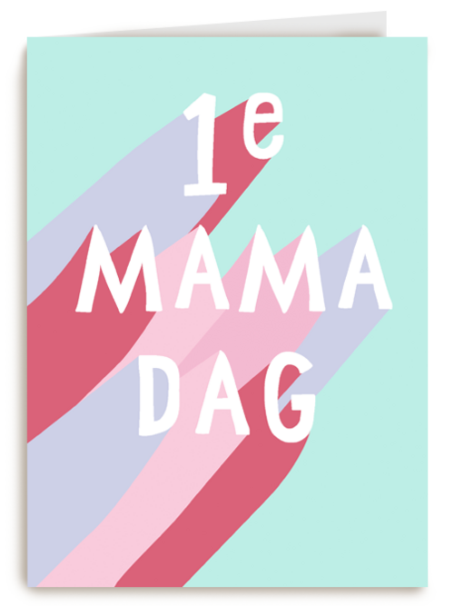 moederdag kaart hip eerste moederdag