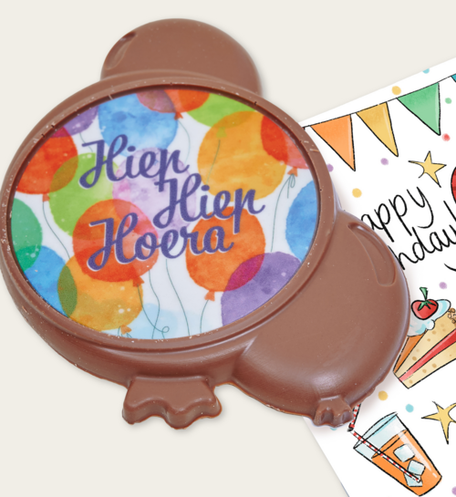 Chocolade Ballon Hiep Hiep Hoera