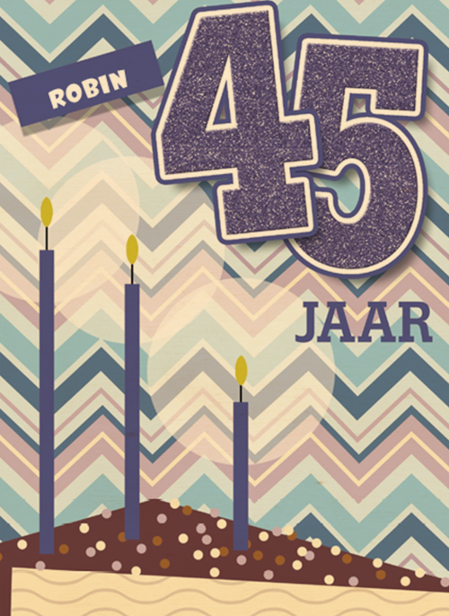 verjaardag leeftijden taart 45