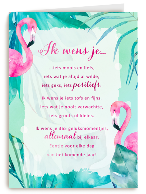 Verjaardagskaart vrouw klassiek Ik wens je More than Words