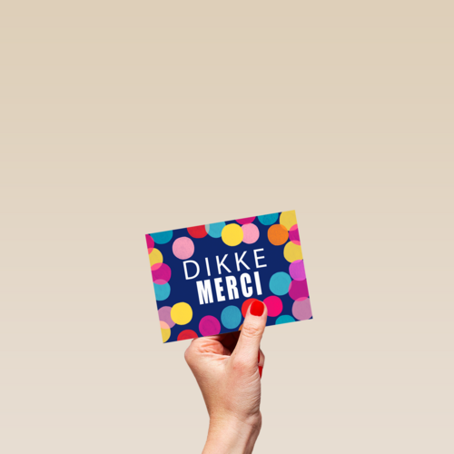 dikke merci met gekleurde confetti