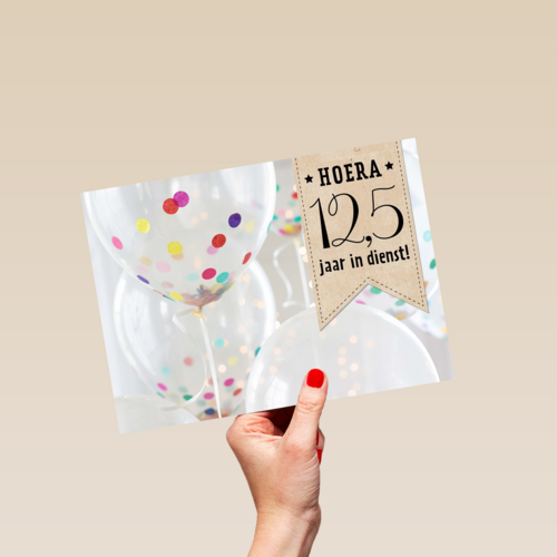 ballonnen hoera 12 5 jaar in dienst