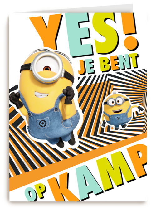 Minions op kamp kaart