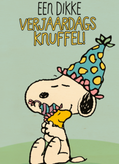 verjaardagskaart klassiek dikke verjaardagsknuffel