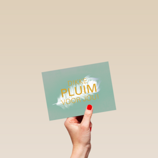 dikke pluim voor jou gouden letters