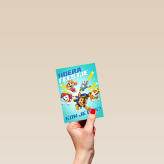 Paw Patrol Hoera Feestje uitnodiging