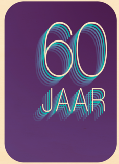 Verjaardagskaart 60 jaar paars