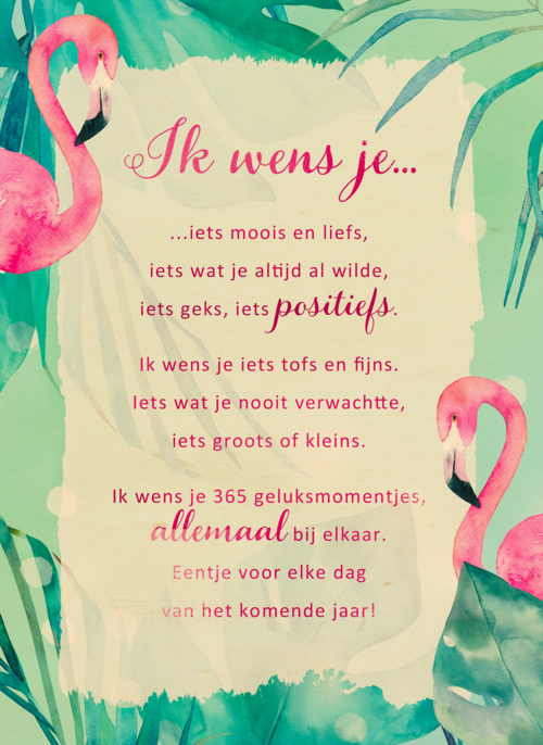 Verjaardagskaart vrouw klassiek Ik wens je More than Words