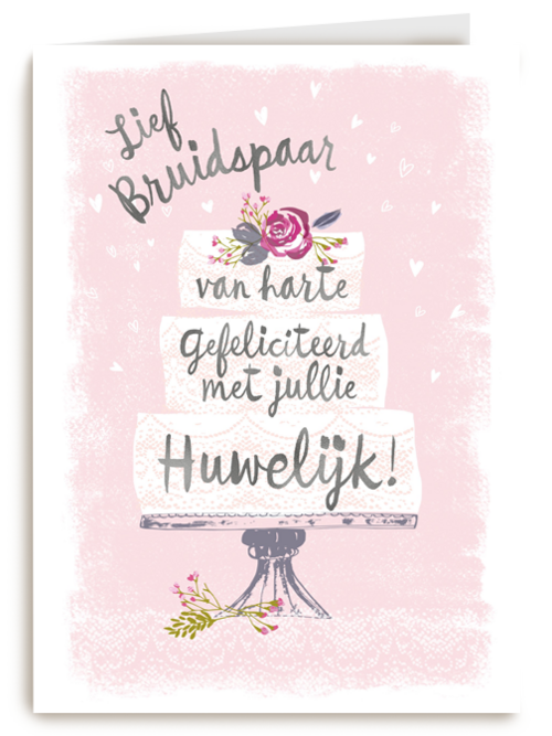 Kaart Hallmark | Felicitatie Huwelijk | Lief Bruidspaar Van Harte