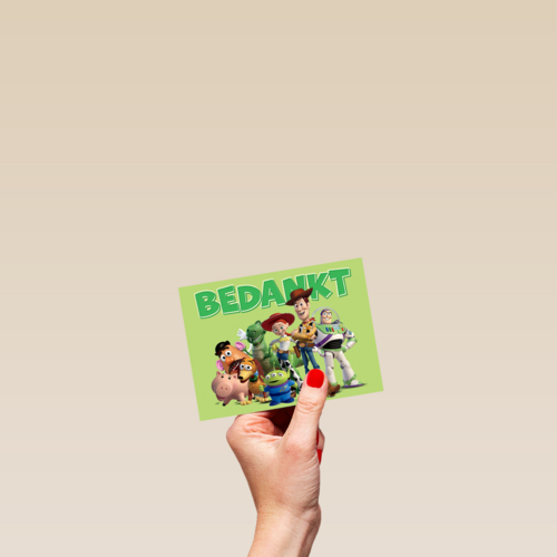 Toy Story Bedankt kaart