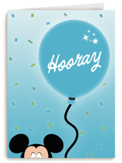 Mickey Mouse verjaardagskaart hooray