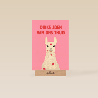 dikke zoen van ons thuis alpaca