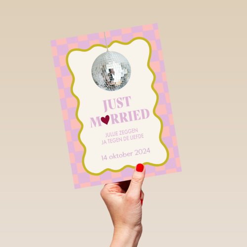 Just Married jullie zeggen ja tegen de liefde