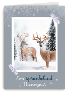 2 herten in de sneeuw