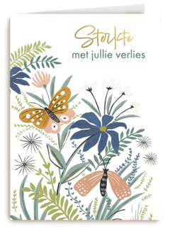 Condoleance sterkte vlinder bloemen libelle