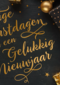 Kerstkaart chique zwart goud