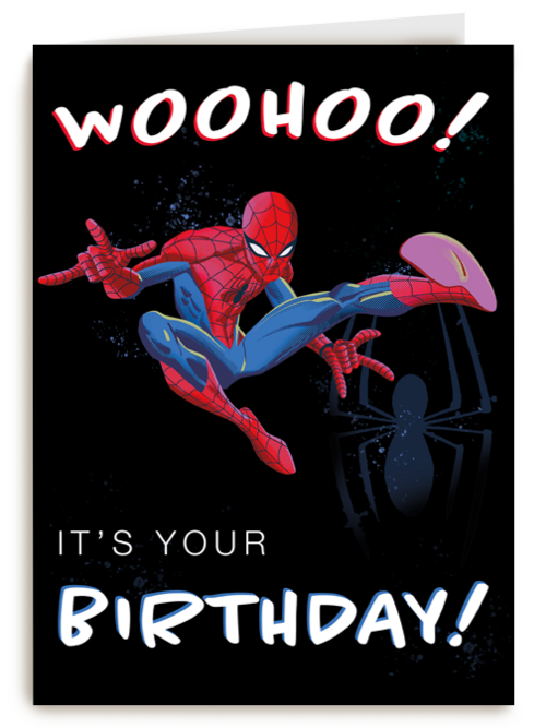 Spiderman verjaardagskaart woohoo