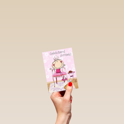 tekening prinses met kat