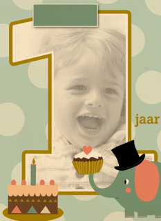 hoera een jaar kids jongen