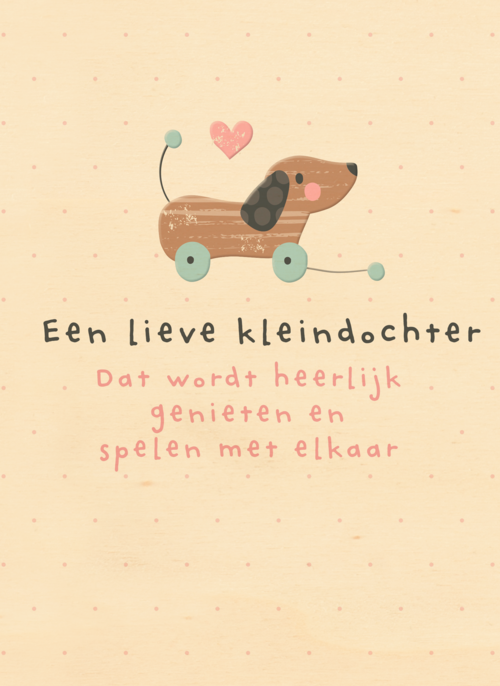 Houten Kaart Zwangerschap Felicitatie | Houten Kaart Hallmark | Zwangerschap Felicitatie | Zwangerschap Kleinkind Een Lieve Kleindochter