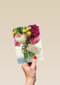 een bos bloemen voor een spoedig herstel