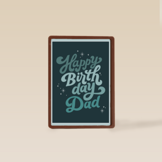 Stijlvolle verjaardagskaart met Happy birthday dad