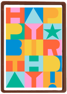 happy birthday met kleurvlakken