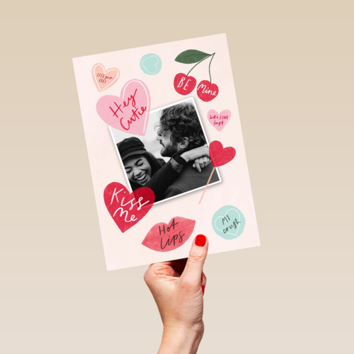 Valentijn fotokaart Hey cutie