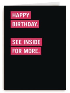 happy birthday see inside for more