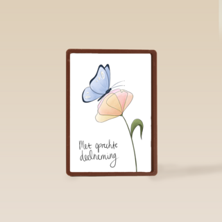 condoleance kaart vlinder met oprechte deelneming