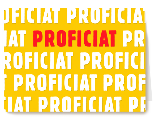 Verjaardagskaart Hallmark | Zakelijke Gele Felicitatiekaart Met De Tekst "proficiat"